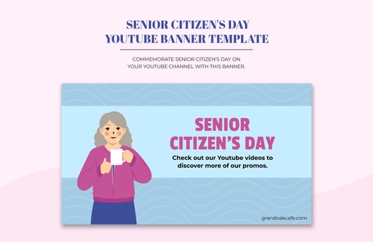 Senior Citizen's Day Youtube Banner Template