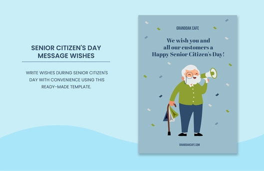 Senior Citizen's Day Message Wishes Template Senior Citizen's Day Message Wishes Template