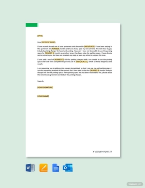 Complaint Letter to Landlord about Parking