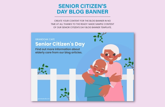 Senior Citizens Day Blog Banner Template