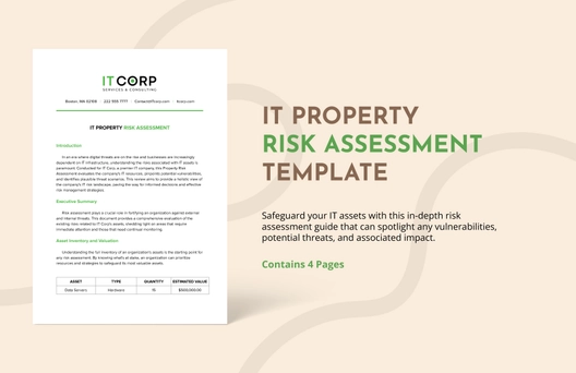 IT Property Risk Assessment Template