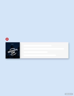Patriot's Day Pinterest Board Cover Template