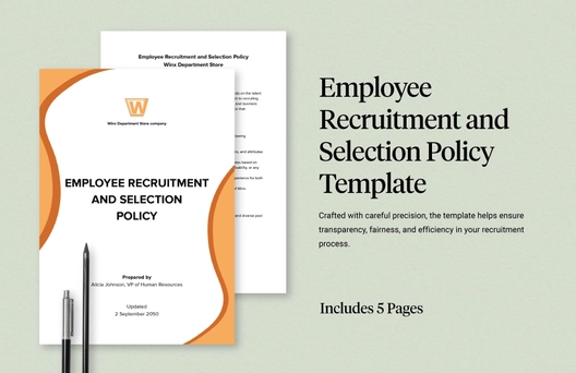 Employee Recruitment and Selection Policy Template