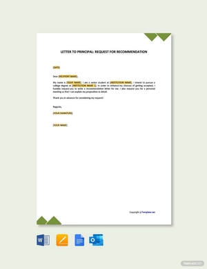 Formal Request Letter to Principal
