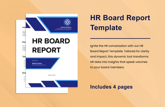 HR Board Report Template HR Board Report Template