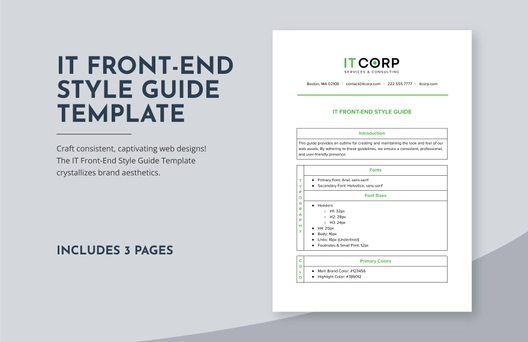 IT Front-End Style Guide Template