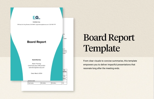 Board Report Template Board Report Template