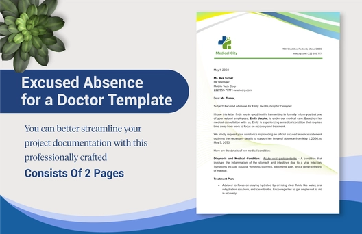 Excused Absence for a Doctor Template