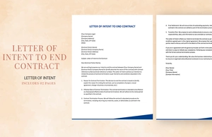 Letter Of Intent To End Contract