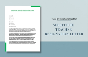 Substitute Teacher Resignation Letter