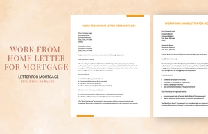 Work From Home Letter For Mortgage