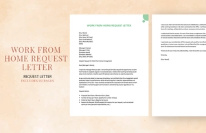 Work From Home Request Letter