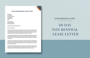 60 Day Non Renewal Lease Letter