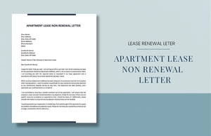 Apartment Lease Non Renewal Letter