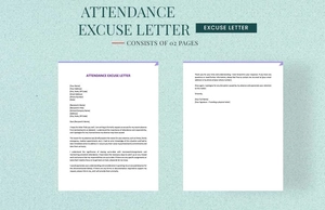 Attendance Excuse Letter Attendance Excuse Letter