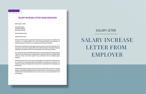 Salary Increase Letter From Employer