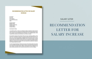 Recommendation Letter For Salary Increase