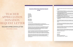 Teacher Appreciation Donation Request Letter