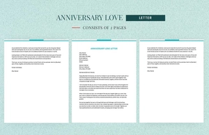 Anniversary Love Letter