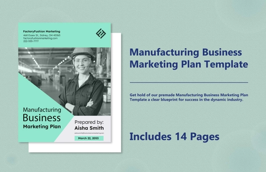 Manufacturing Business Marketing Plan Template