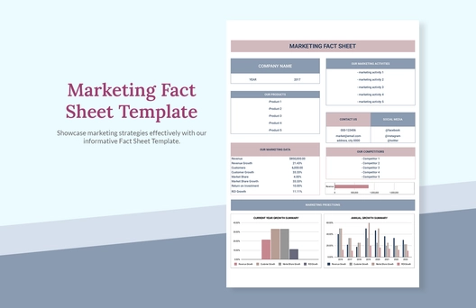 Marketing Fact Sheet Template