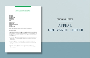 Appeal Grievance Letter Appeal Grievance Letter