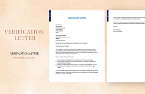 Verification Letter