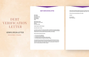 Debt Verification Letter