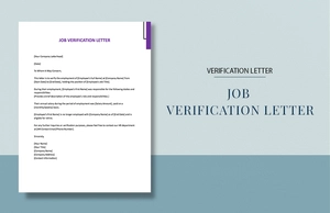 Job Verification Letter