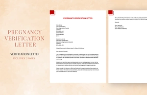 Pregnancy Verification Letter