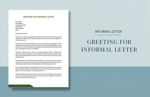 Greeting For Informal Letter