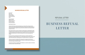 Business Refusal Letter