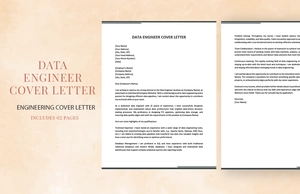 Data Engineer Cover Letter