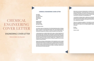 Chemical Engineering Cover Letter