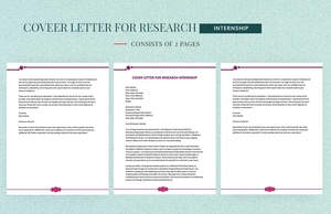 Cover Letter For Research Internship