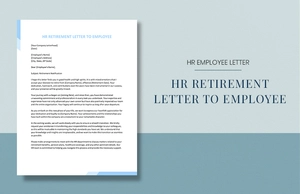 HR Retirement Letter to Employee