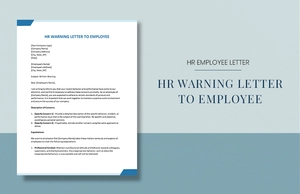 HR Warning Letter to Employee
