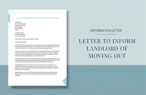 Letter to Inform Landlord of Moving Out Letter to Inform Landlord of Moving Out