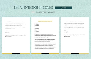 Legal Internship Cover Letter