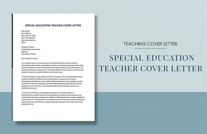 Special Education Teacher Cover Letter
