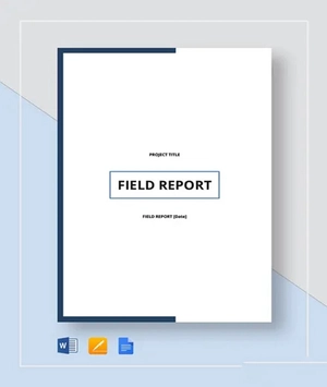Field Report Template Field Report Template