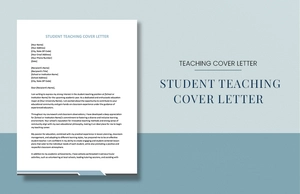 Student Teaching Cover Letter