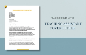 Teaching Assistant Cover Letter