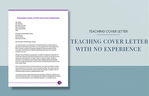 Teaching Cover Letter With No Experience