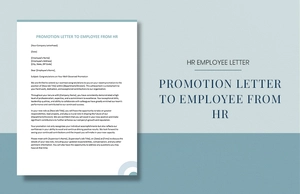 Promotion Letter to Employee From HR