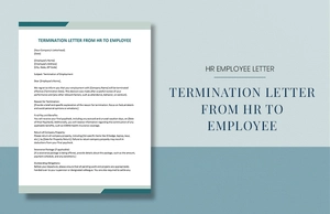 Termination Letter From HR to Employee