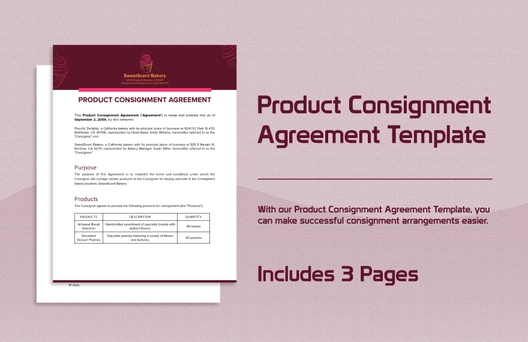 Product Consignment Agreement Template Product Consignment Agreement Template
