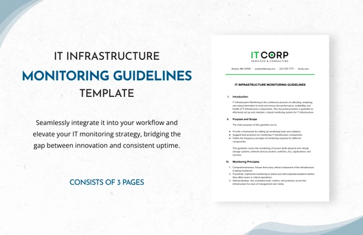 IT Infrastructure Monitoring Guidelines Template IT Infrastructure Monitoring Guidelines Template