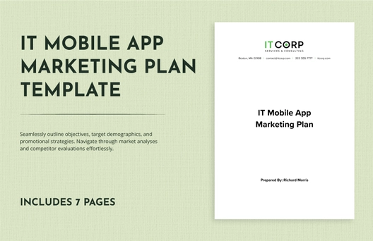 IT Mobile App Marketing Plan Template