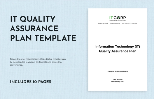 IT Quality Assurance Plan Template